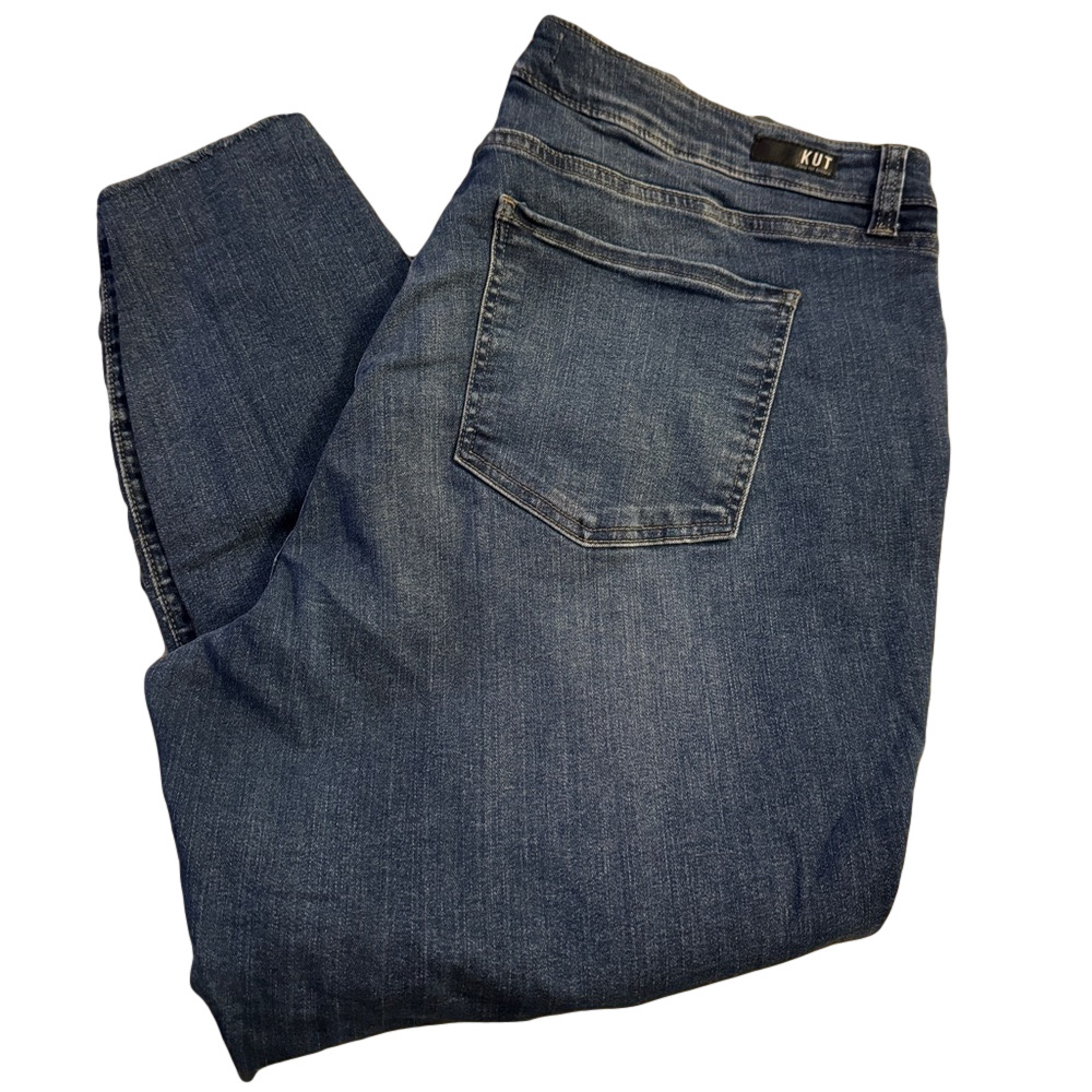 KUT FROM THE KLOTH Donna High Rise Button Fly Fab Ab Ankle Skinny Jeans 20W